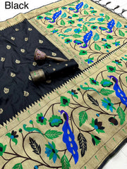 Pure Soft Silk Big Border Paithani Saree