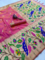 Pure Soft Silk Big Border Paithani Saree