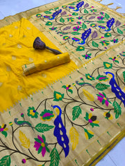 Pure Soft Silk Big Border Paithani Saree