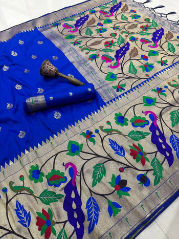 Pure Soft Silk Big Border Paithani Saree