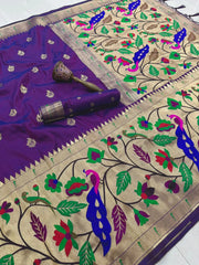Pure Soft Silk Big Border Paithani Saree