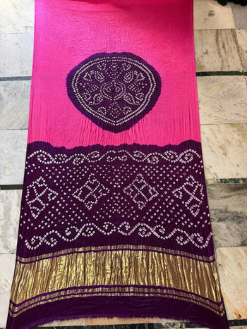 Gaji Silk Original Bandhani Saree