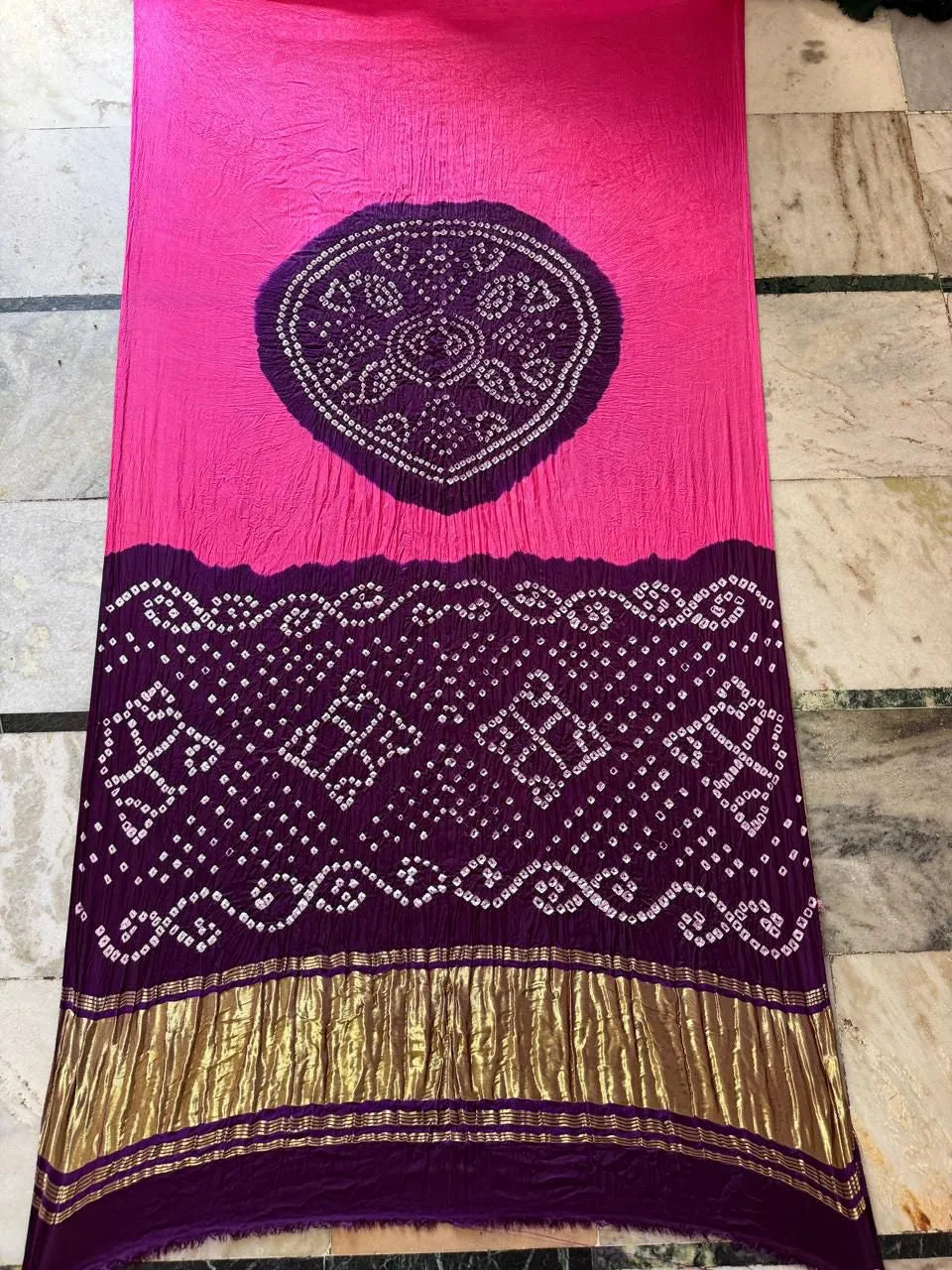 Gaji Silk Original Bandhani Saree