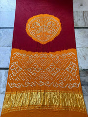 Gaji Silk Original Bandhani Saree