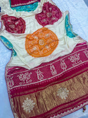 Pure Gaji Silk Rasmandal Bandhani Saree