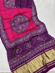 Premium Pure Gajji Silk Bandhani Saree