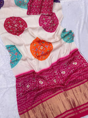 Premium Pure Gajji Silk Bandhani Saree