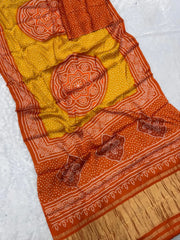 Premium Pure Gajji Silk Bandhani Saree