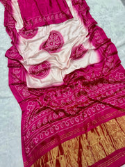 Pure Gajji Silk Bandhani Trending Saree