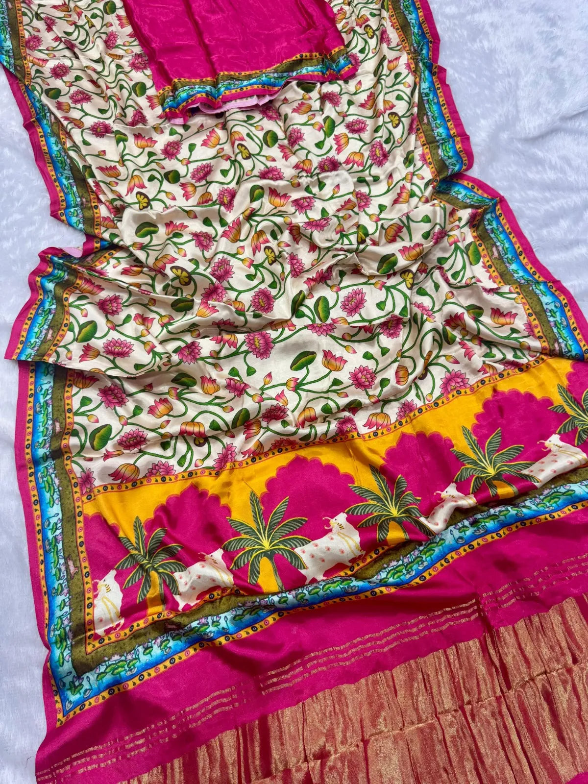 Pure Gajji Silk Bandhani Trending Saree