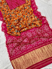 New Pure Gajji Silk Bandhani Saree