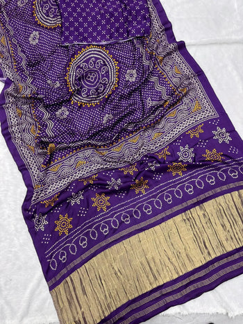 New Pure Gajji Silk Bandhani Saree