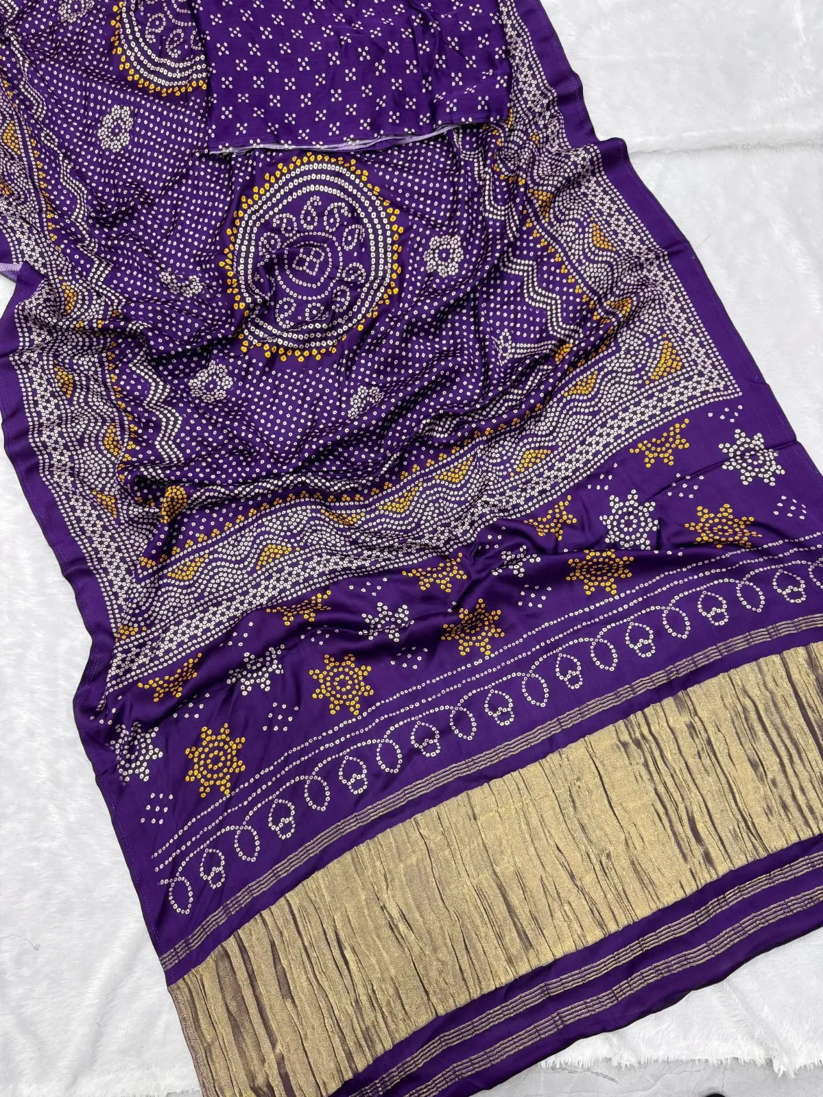 New Pure Gajji Silk Bandhani Saree