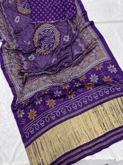 New Pure Gajji Silk Bandhani Saree
