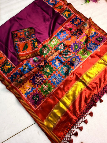 Handloom Silk Patola Trending designs & Lagadi Patta Saree