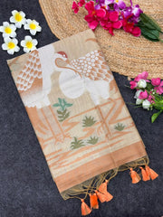 Soft Muga Cotton Resham Weaving Saree