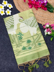 Soft Muga Cotton Resham Weaving Saree