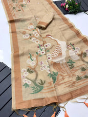 Soft Muga Cotton Resham Weaving Saree