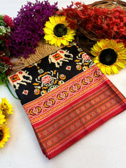 Trending Rajwadi Elephant Printed Patola Silk Saree