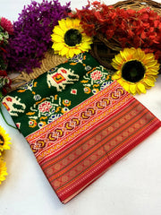 Trending Rajwadi Elephant Printed Patola Silk Saree