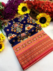 Trending Rajwadi Elephant Printed Patola Silk Saree