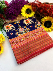 Trending Rajwadi Elephant Printed Patola Silk Saree