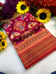 Trending Rajwadi Elephant Printed Patola Silk Saree
