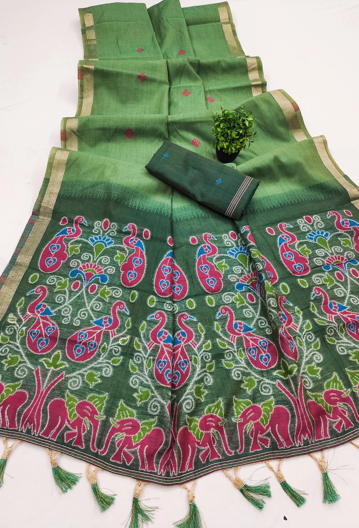 Soft Muga Cotton Summer Special Saree