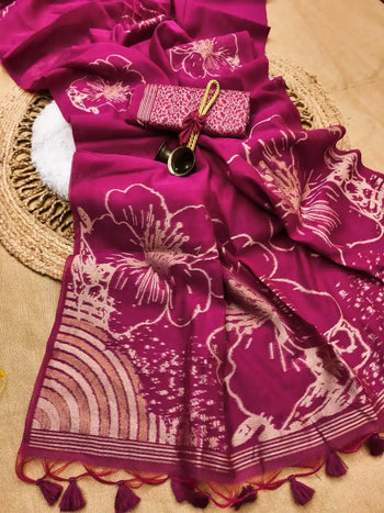 Beautiful Soft Muga Cotton Saree