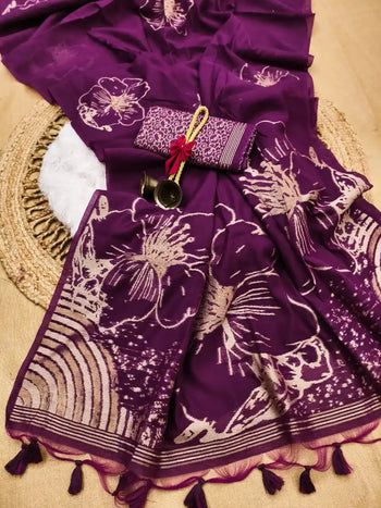 Beautiful Soft Muga Cotton Saree