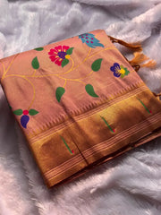 Bamboo Tissue Silk Half Half Paithani Saree