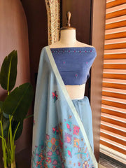 Chanderi Cotton Jamdani Weaving Saree