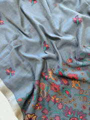 Chanderi Cotton Jamdani Weaving Saree