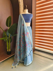 Chanderi Cotton Jamdani Weaving Saree