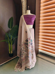 Chanderi Cotton Jamdani Weaving Saree