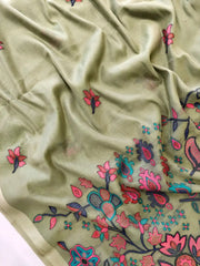 Chanderi Cotton Jamdani Weaving Saree