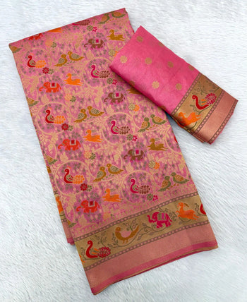 Pure Rajwadi Pashmina Paithani Style Silk Saree