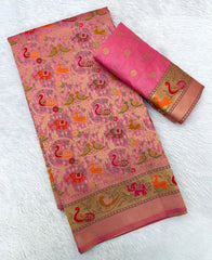 Pure Rajwadi Pashmina Paithani Style Silk Saree