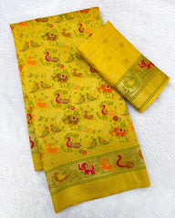 Pure Rajwadi Pashmina Paithani Style Silk Saree