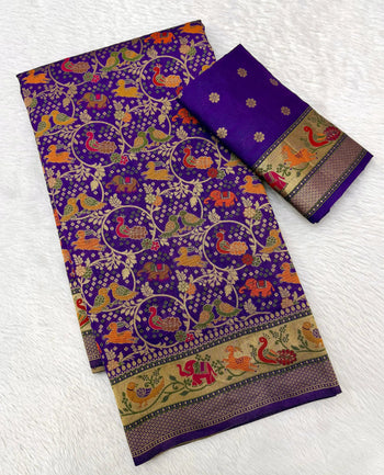 Pure Rajwadi Pashmina Paithani Style Silk Saree