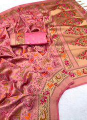Pure Rajwadi Pashmina Paithani Style Silk Saree