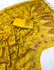 Pure Rajwadi Pashmina Paithani Style Silk Saree