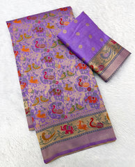 Pure Rajwadi Pashmina Paithani Style Silk Saree