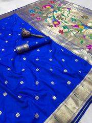 Meenakari Paithani Muniya Border Saree
