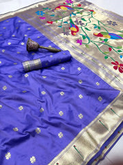 Meenakari Paithani Muniya Border Saree