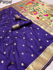 Meenakari Paithani Muniya Border Saree