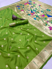 Meenakari Paithani Muniya Border Saree