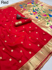 Meenakari Paithani Muniya Border Saree