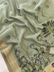 Tissue Silk Pichwai Weaving Saree