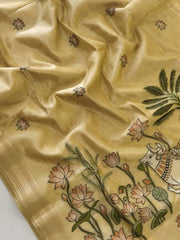 Tissue Silk Pichwai Weaving Saree
